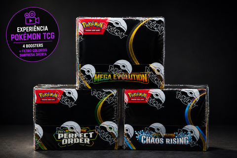 Experiência Pokémon TCG | 4 Boosters + Filtro Colorido Surpresa Oferta