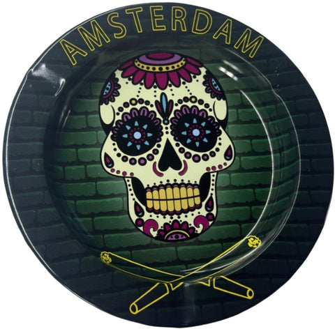 Cinzeiro de metal Caveira Amsterdam