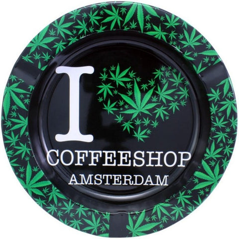 Cinzeiro de metal I love Coffeeshop Amsterdam