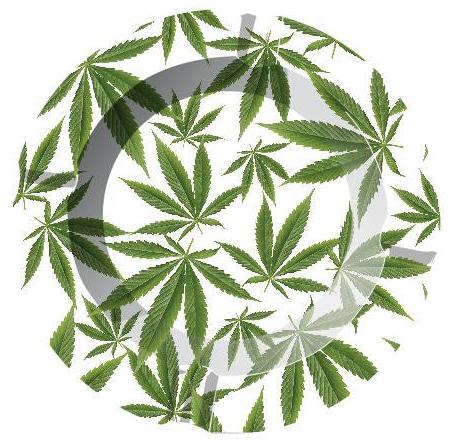Cinzeiro de metal Leaves