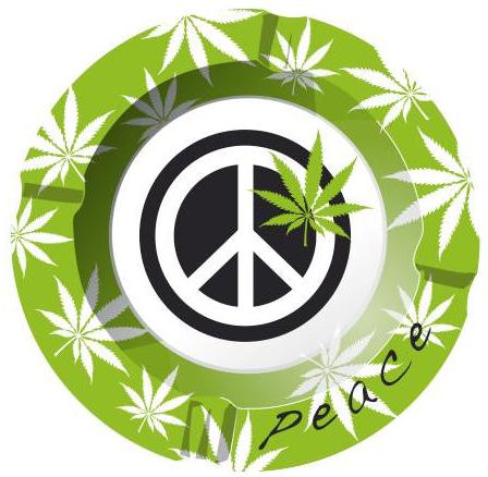 Cinzeiro de metal Peace 2